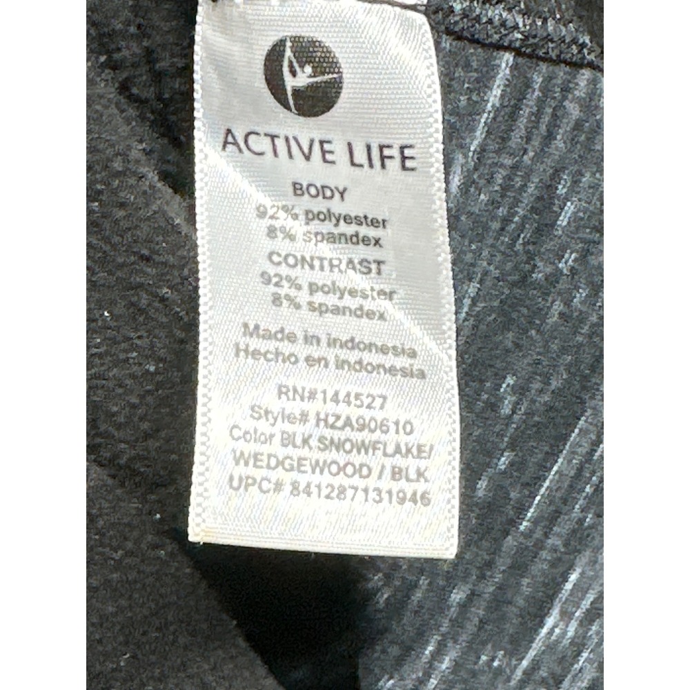 ACTIVE LIFE by REFLEX Women's Blue Black Heathered 1/4 Zip Pullover Top‎ XXL - Picture 5 of 6